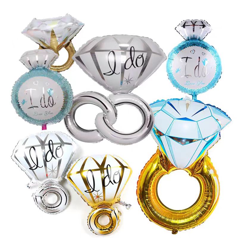 বাগদানের রিং ফয়েল বেলুন