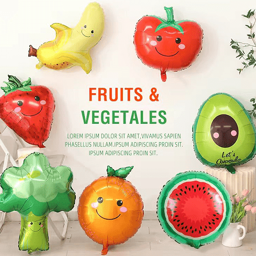 ফল এবং সবজি ফয়েল বেলুন