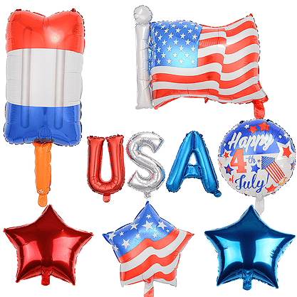 শুভ 4 জুলাই বেলুন