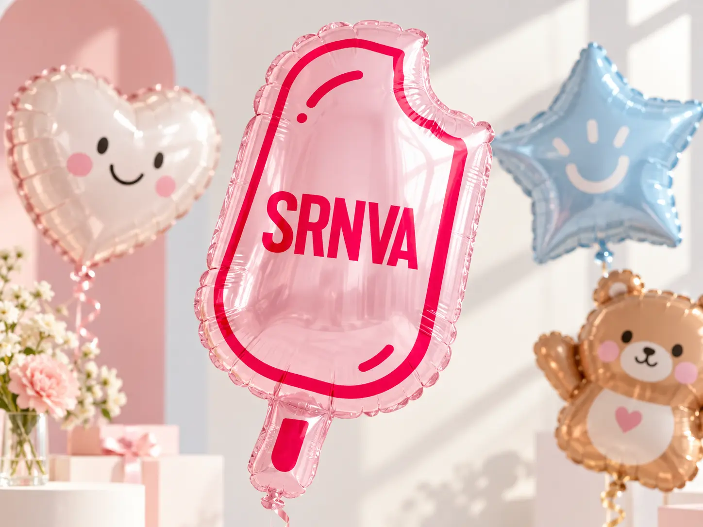 Approved custom shape foil balloon samples prepared for bulk production at Borun Balloon Factory