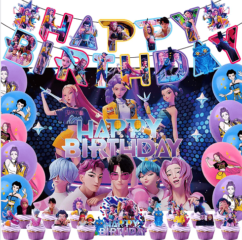 কে-পিওপি ডেমন হান্টার্স পার্টির সাজসজ্জা সেট