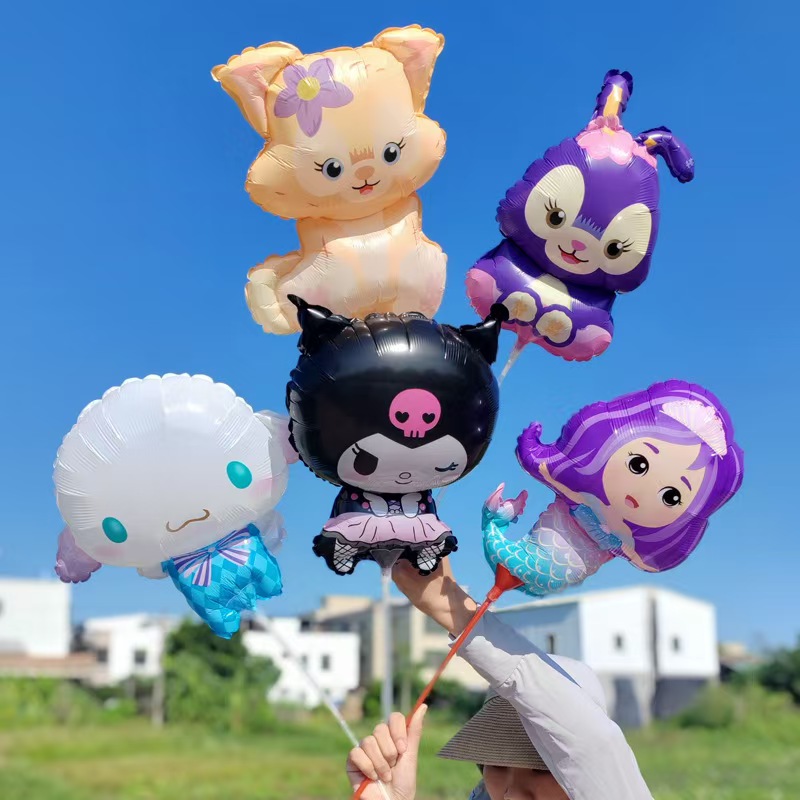 লাঠি উপর মিনি ফয়েল বেলুন